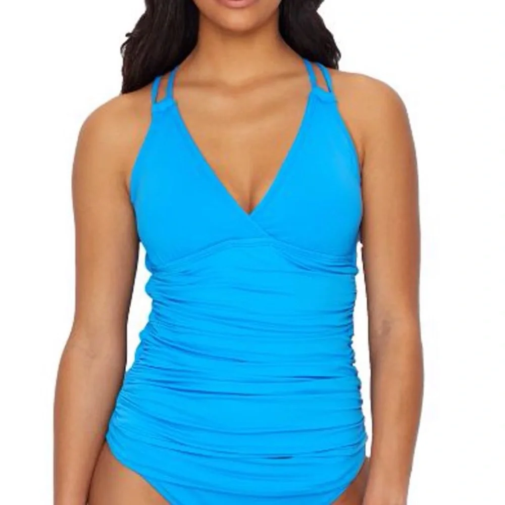 La Blanca Womens Island Goddess Underwire Tankini Top NWT - Picture 2 of 8